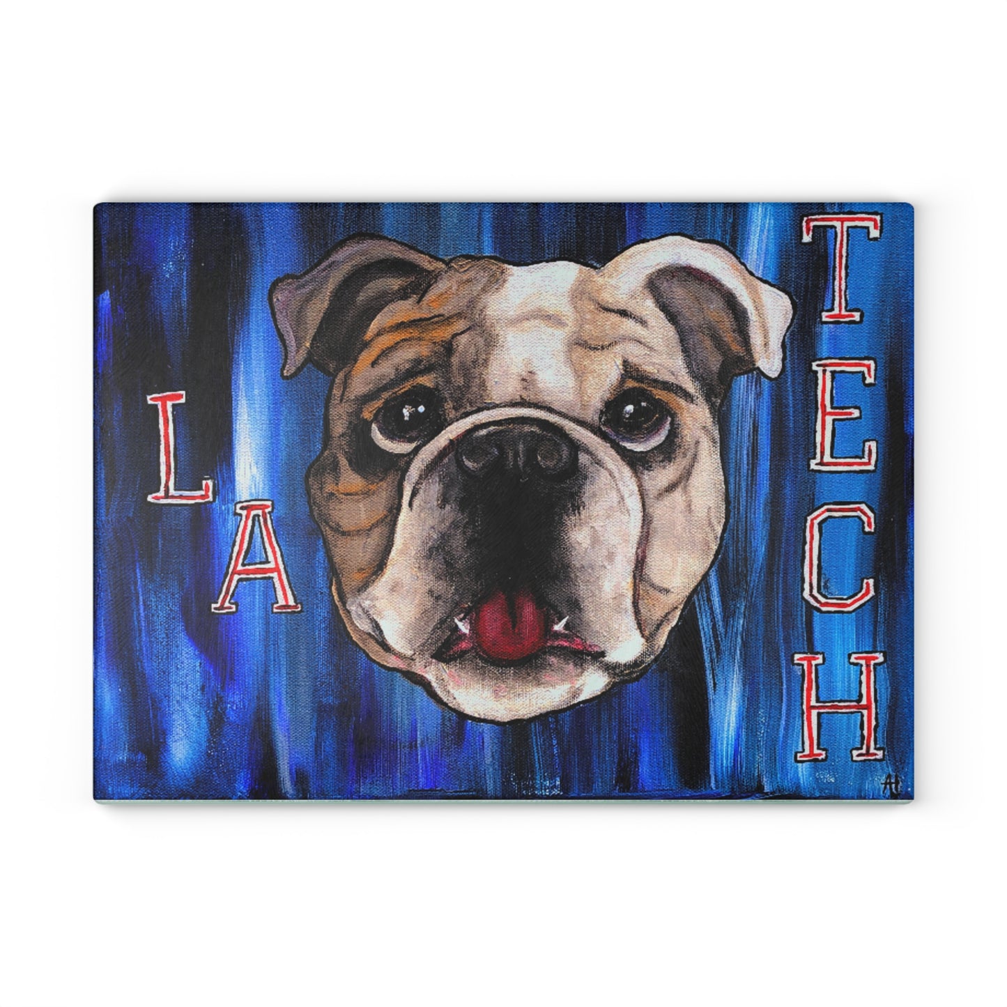 La Tech Bulldog Glass Cutting Board