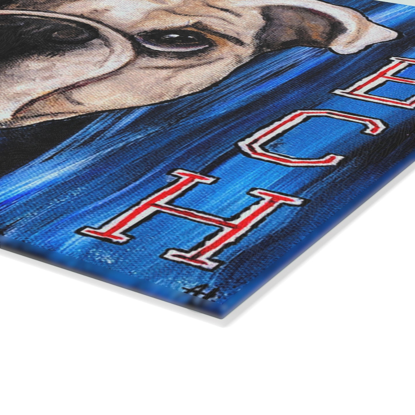 La Tech Bulldog Glass Cutting Board