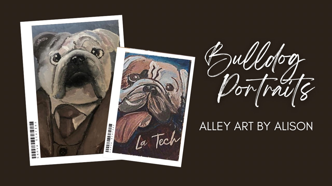 Bulldog portraits by alison harrel