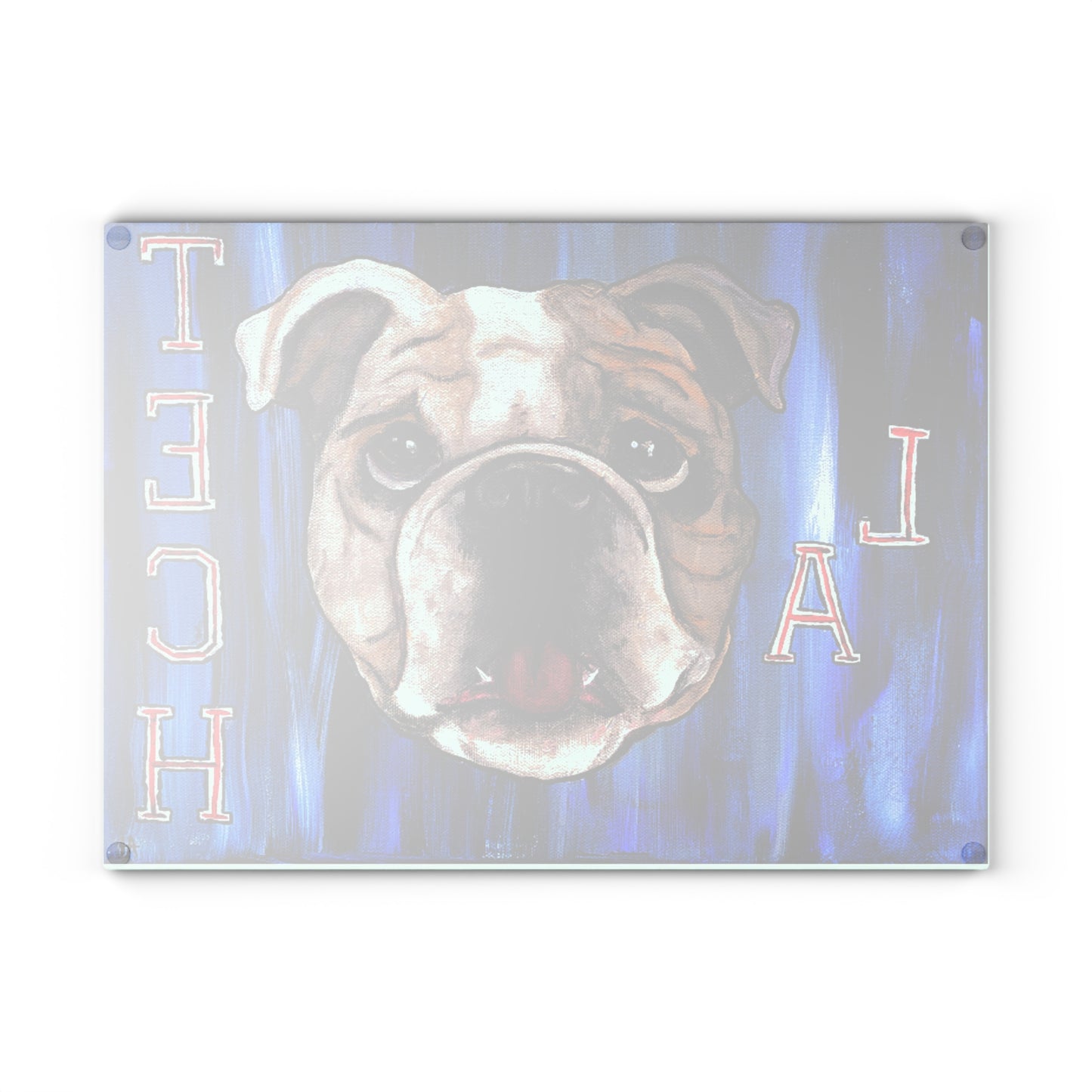 La Tech Bulldog Glass Cutting Board