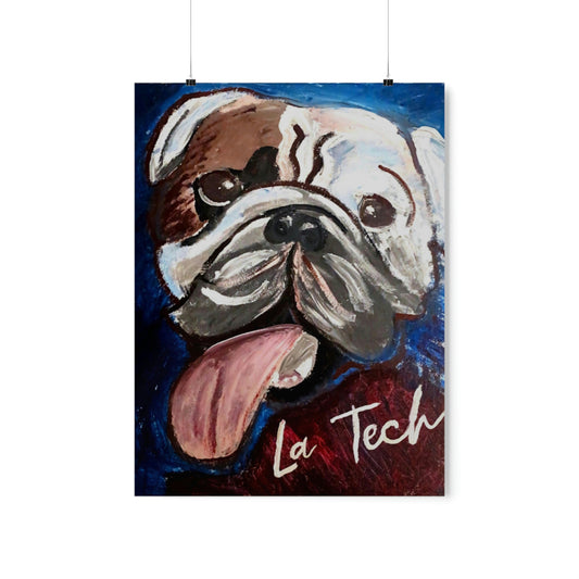 La Tech Bulldog Matte Poster