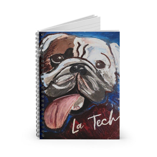 LA Tech Dawg Art Spiral Notebook - Ruled Line