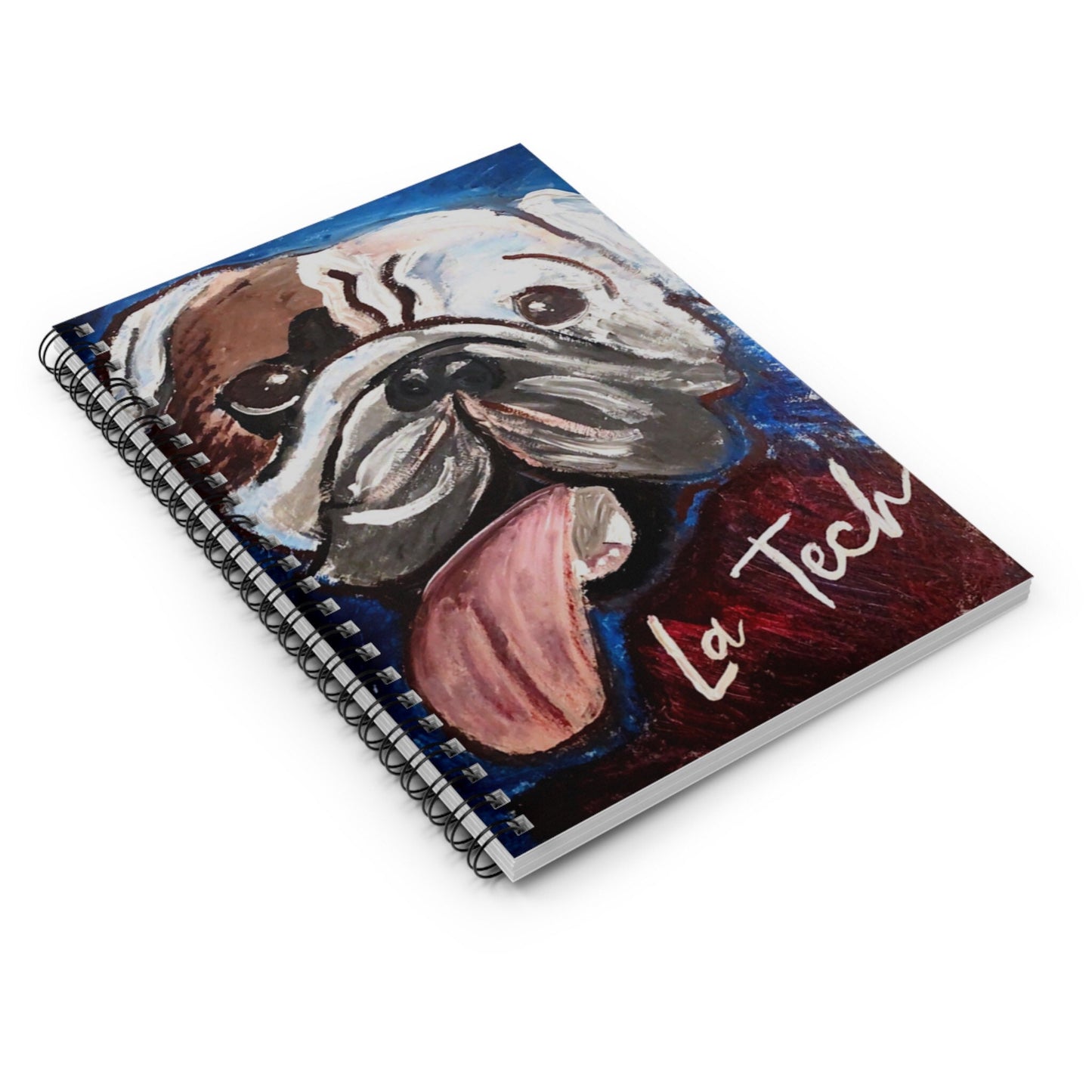 LA Tech Dawg Art Spiral Notebook - Ruled Line