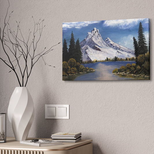Peaceful Landscape Painting Print Canvas Stretched, 1.5''