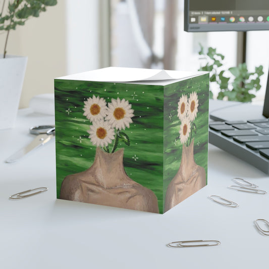 Flower Face Art Note Cube