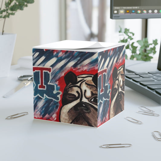 LA Tech Sleepy Bulldog Art Note Cube