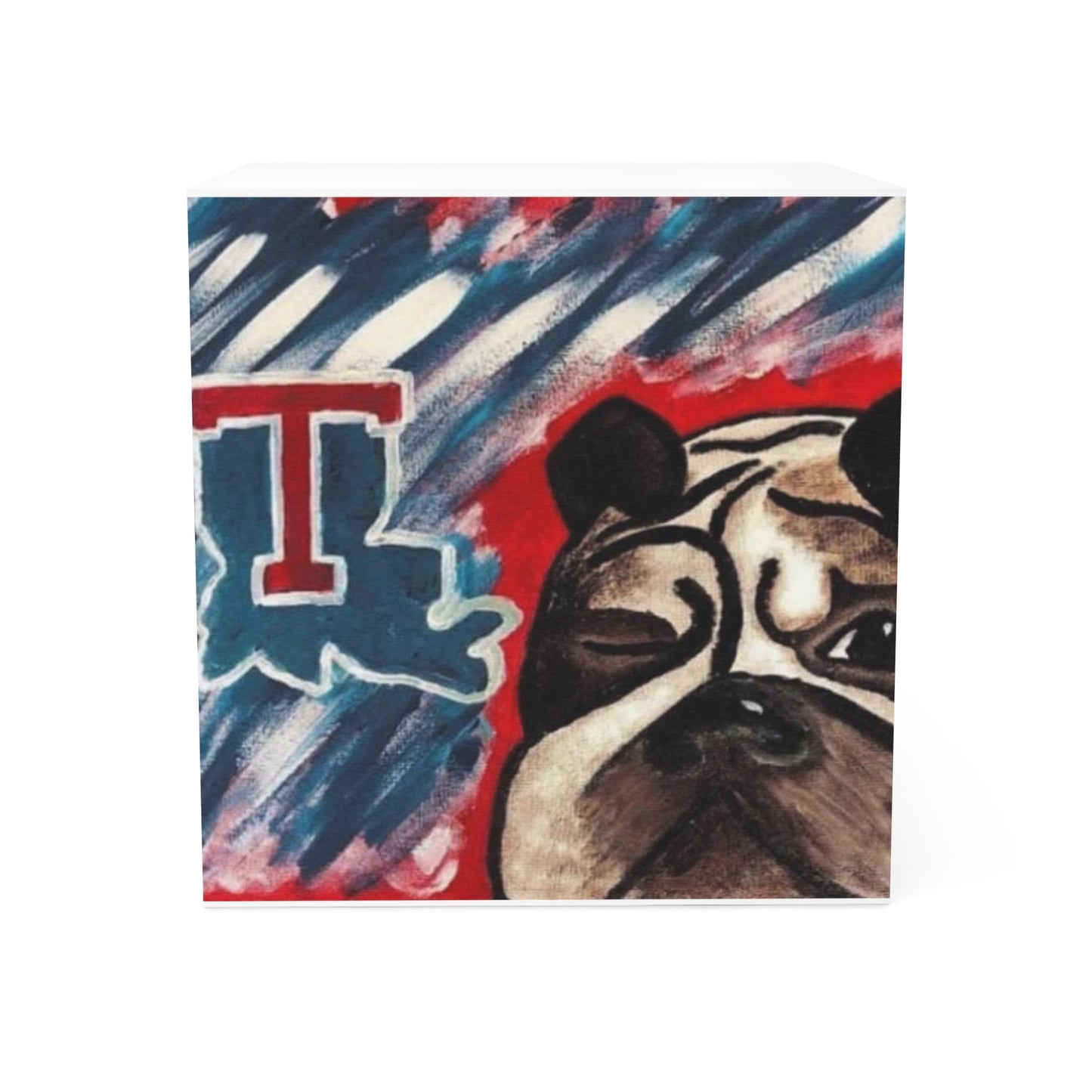 LA Tech Sleepy Bulldog Art Note Cube