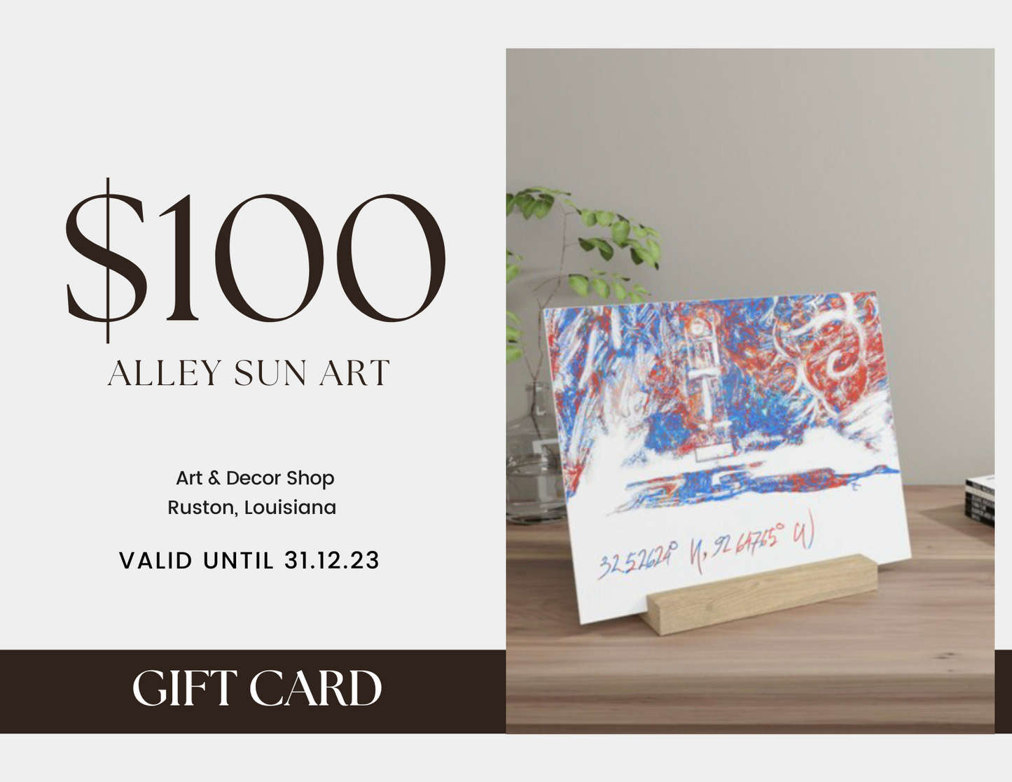 Alley Sun Art Gift Card