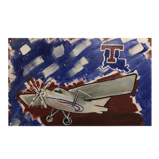 Louisiana Tech Aviation Art Flag