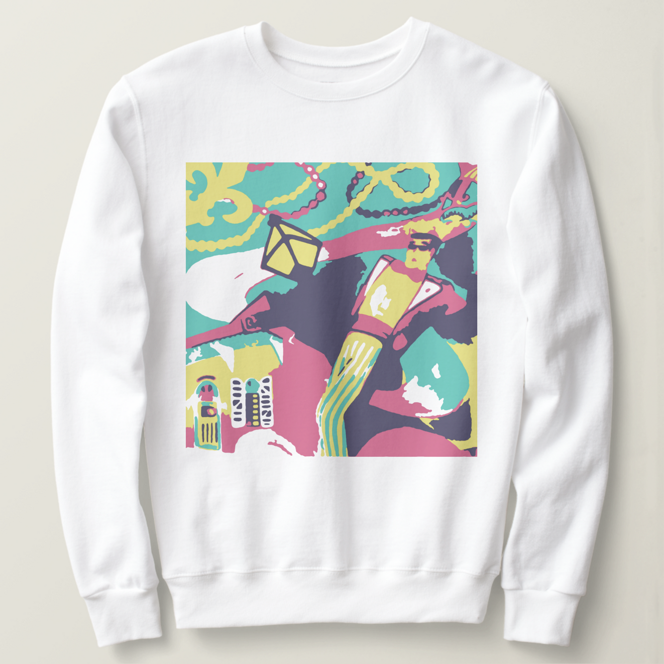 Mardi Gras Art Sweater